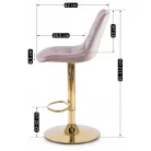 ARCOS Rózsaszín Bársony Szék