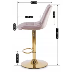 ARCOS Rózsaszín Bársony Szék