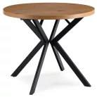 LUGO Kihúzható asztal 90-190 cm Aranytölgy/Fekete