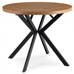 LUGO Kihúzható asztal 90-190 cm Aranytölgy/Fekete