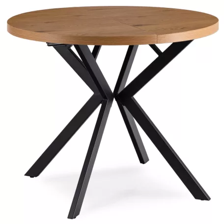 LUGO Kihúzható asztal 90-190 cm Aranytölgy/Fekete