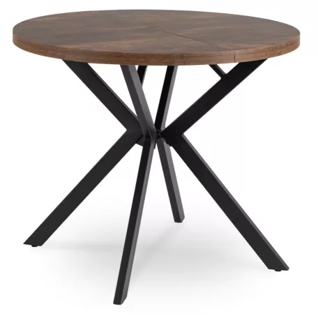 LUGO Kihúzható asztal 90-190 cm rusztikus tölgyfa/fekete