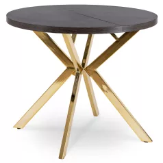 LUGO Kihúzható Asztal 90-190 cm Fekete/Arany