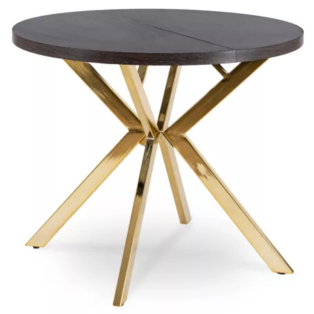 LUGO Kihúzható Asztal 90-190 cm Fekete/Arany