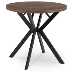 DORIAN Kihúzható asztal 80-160 cm Rusztikus tölgy/fekete