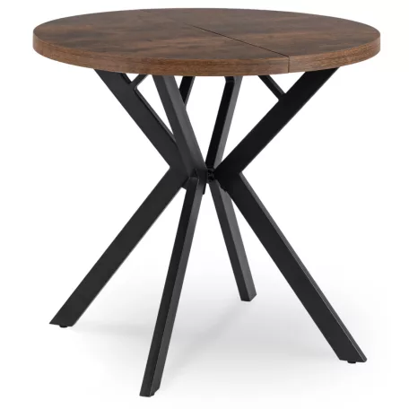 DORIAN Kihúzható asztal 80-160 cm Rusztikus tölgy/fekete