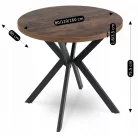 DORIAN Kihúzható asztal 80-160 cm Rusztikus tölgy/fekete