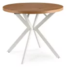 DORIAN Kihúzható asztal 80-160 cm Arany Tölgy/Fehér