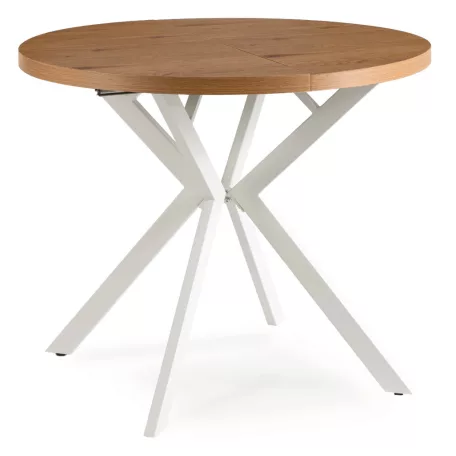 DORIAN Kihúzható asztal 80-160 cm Arany Tölgy/Fehér