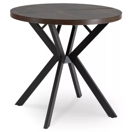 DORIAN Kihúzható asztal 80-160 cm Dió/Fekete