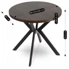 DORIAN Kihúzható asztal 80-160 cm Dió/Fekete