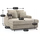 KOBEL bézs plüss fotel