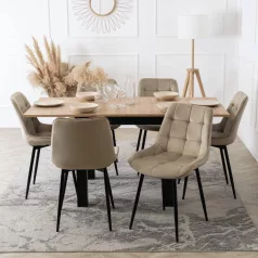 Asztal MAX kinyitható 80-160 cm tölgy Artisan/Fekete