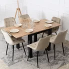 Asztal MAX kinyitható 80-160 cm tölgy Artisan/Fekete