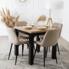 Asztal MAX kinyitható 80-160 cm tölgy Artisan/Fekete