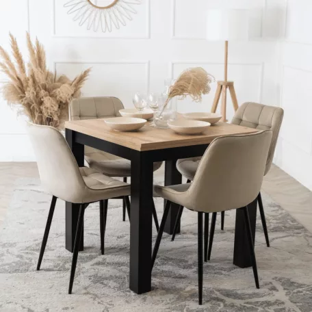 Asztal MAX kinyitható 80-160 cm tölgy Artisan/Fekete