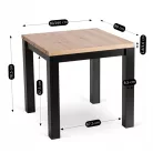 Asztal MAX kinyitható 80-160 cm tölgy Artisan/Fekete