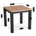 MAX Kihúzható Asztal 80-160 cm Craft Tölgyfa/Fekete