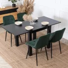 Asztal MAX kinyitható 80-160 cm Fekete