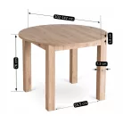 HARRY Kihúzható asztal 102-142 cm Artisan Oak