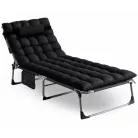 VENUS Fekete Kerti Nyugágy Kempingágy