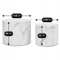 LEILA fehér márvány asztal szett