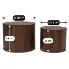 LEILA Diófa Asztalgarnitúra