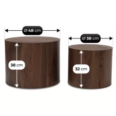 LEILA Diófa Asztalgarnitúra