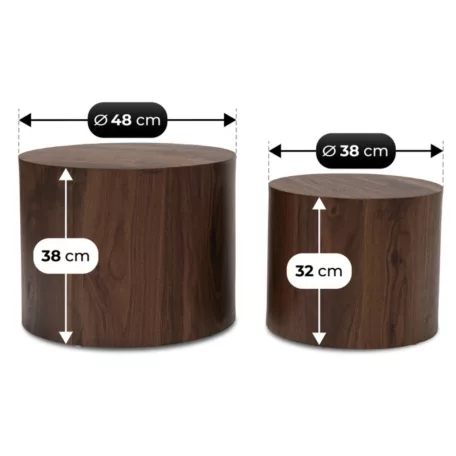 LEILA Diófa Asztalgarnitúra