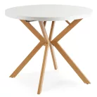 DORIAN Kihúzható asztal 80-160 cm Fehér/Arany Tölgy