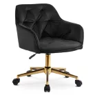 KONOR fekete bársony forgószék