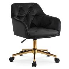 KONOR fekete bársony forgószék