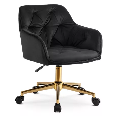 KONOR fekete bársony forgószék