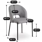 BROS szék szürke/fekete