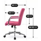 ASTRO ifjúsági rózsaszín öko bőr forgószék