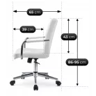 ASTRO Ifjúsági Forgószék Fehér Ekobőr