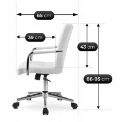 ASTRO Ifjúsági Forgószék Fehér Ekobőr