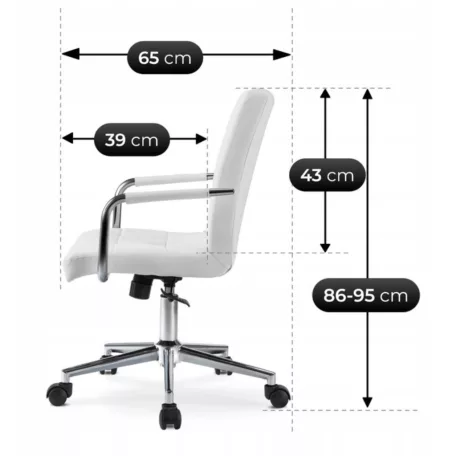 ASTRO Ifjúsági Forgószék Fehér Ekobőr