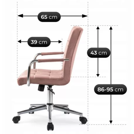 ASTRO Ifjúsági Rózsaszín Bársony Forgószék
