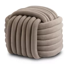 MAGMA Bézs Bársony Szőtt Puff