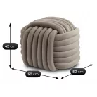 MAGMA Bézs Bársony Szőtt Puff