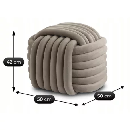 MAGMA Bézs Bársony Szőtt Puff