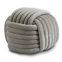 MAGMA Szürke Bársony Szőtt Puff