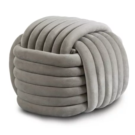 MAGMA Szürke Bársony Szőtt Puff