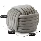 MAGMA Szürke Bársony Szőtt Puff