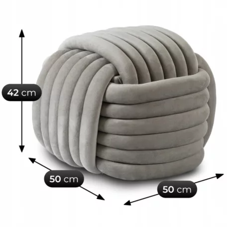 MAGMA Szürke Bársony Szőtt Puff