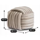 MAGMA Krém Bársony Szőtt Puff