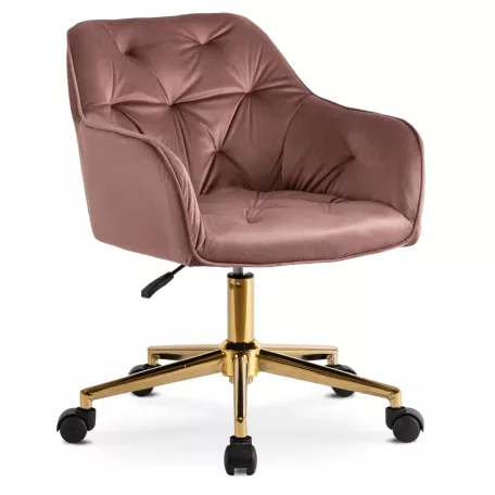 KONOR Rózsaszín Bársony Forgószék