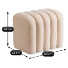 KARBON kárpitozott puff bézs színben