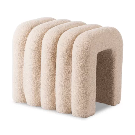 Kárpitozott PIKSEL puff bézs színben